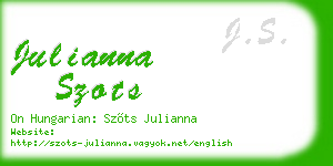 julianna szots business card